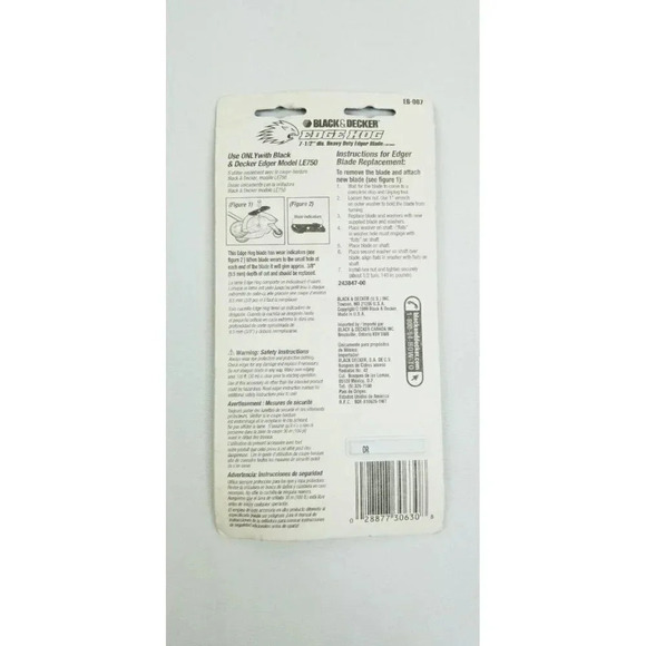 Black & Decker 7.5 In Heavy Duty Edger Blade Hardened Steel Edge Hog EB-007 - Picture 2 of 2